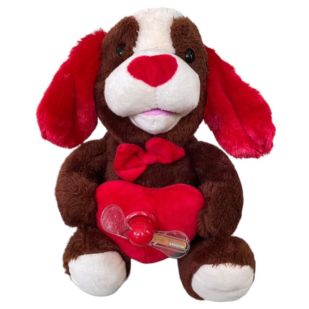 Animated Dog Plush LED Spins I LOVE YOU Sound N Light Animatronics Toy Puppy